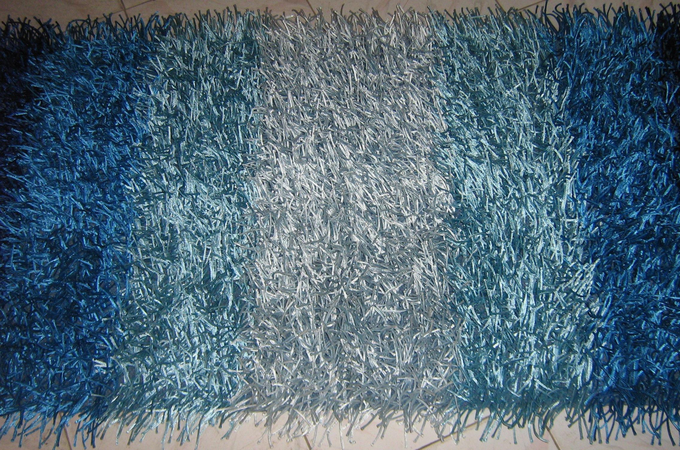 Fancy Bath Mat - Polyester Fancy Yarns, 50x80 Cm, Multi-colored | Hand Washable, Modern Design, Simple Pattern, Rectangle Shape, 1500 Gsm, 600 Grams, 15 Mm Thickness