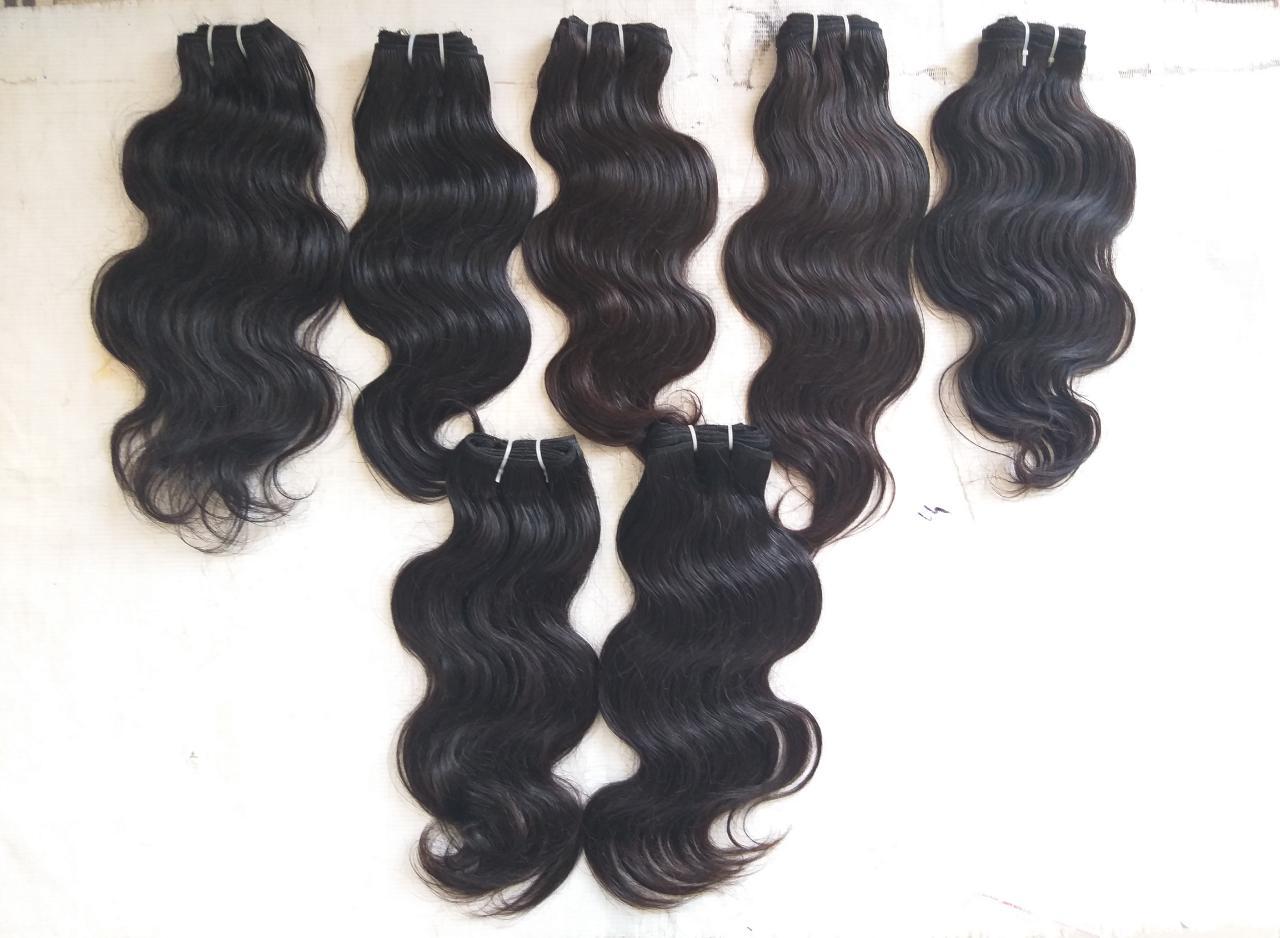 Indian Virgin Body Wave Hair Extensions - 100% Raw Human Hair 8-40 Inch Length | Natural Color Remy Grade Tangle-free Custom Dye Options
