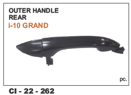 Outer Handle Rear I10 Grand Lh/rh - Durable Plastic Design, 4 Wheeler Compatibility | Included Warranty For Quality Assurance