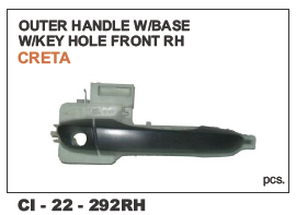 Outer Handle W/Base W/Key Hole Front Lh/Rh Creta Vehicle Type: 4 Wheeler