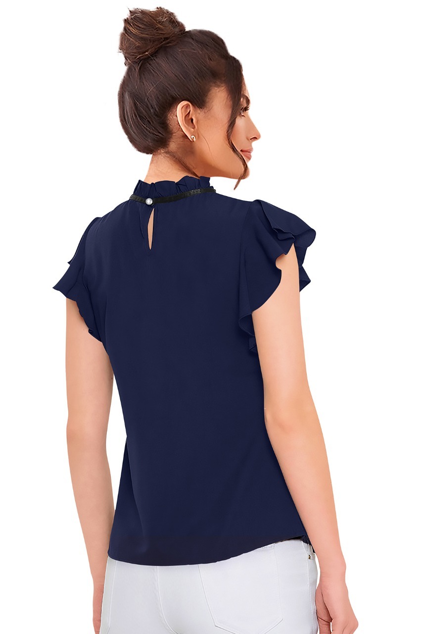 Tipsy Tops - Rayon Stylish Tops | S-xl, Short Sleeves, Washable, Available In Black, Blue, Red, Yellow
