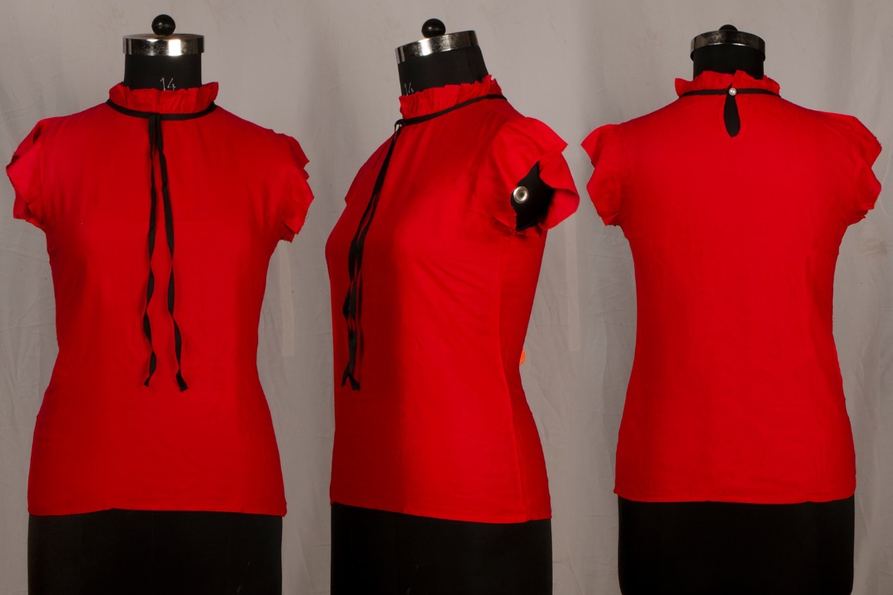 Ladies Top - Rayon, Available Sizes S, M, L, Xl, Colors: Black, Blue, Red, Yellow, Length: 24.5 Inches | Summer Wear, Designer Top, Washable, Short Sleeves, Printed Pattern