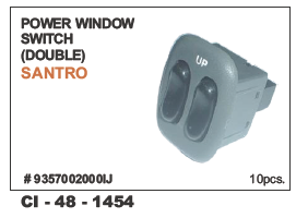 Power Window Switch (Double) Santro - Vehicle Type: 4 Wheeler, Warranty Included | Reliable Operation and Easy Installation