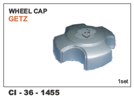 Wheel Cap Getz - Durable Plastic, 4-Wheeler Compatibility | Warranty Included, Ideal for Vehicle Customization and Protection