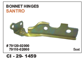 Bonnet Hinges Santro - Durable Steel Construction, Designed for 4-Wheeler Vehicles | Includes Warranty for Long-lasting Performance