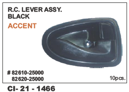 Rc Lever Assy Black Accent LH/RH - Durable Black Finish, Designed for 4-Wheel Vehicles |  Warranty Included, Optimized for Left/Right Hand Use