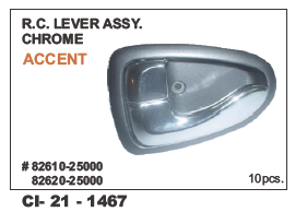 Rc Lever Assy Chrome Accent LH/RH - Chrome Finish, 4 Wheeler Compatibility | Warranty Included, Designed for Enhanced Durability and Style
