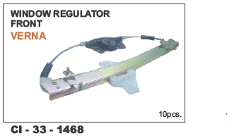 Window Regulator Front Verna LH/RH - Durable Material Design | 4 Wheeler Compatibility, Warranty Included, Optimal Performance Features