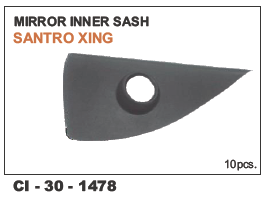Mirror Inner Sash Santro Xing - 4 Wheeler Compatibility | Warranty Included, Durable and Reliable Automotive Accessory