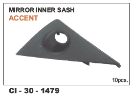 Mirror Inner Sash Accent - Durable Plastic, Four-Wheeler Compatibility | Includes Warranty and Enhanced Design for Style and Functionality