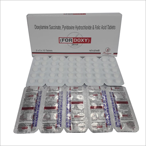 Doxylamine Succinate Pyridoxine Hydrochloride And Folic Acid Tablet