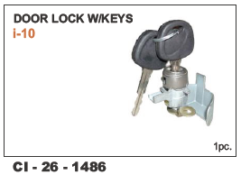 Door Lock w/keys i10 LH/RH - Vehicle Type: 4 Wheeler | Warranty Included, Enhanced Security Features, Reliable Key Access
