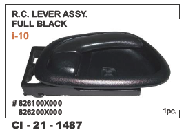Rc Lever Assy Full Black i10 LH/RH - Durable Alloy | For 4-Wheeler Vehicles, Includes Warranty