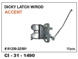 Dicky Latch W/rod Accent - Durable Steel | Designed For 4-wheel Vehicles, Includes Warranty Coverage For Reliable Performance