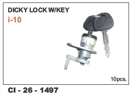 Dicky Lock W/Keys I10 Vehicle Type: 4 Wheeler
