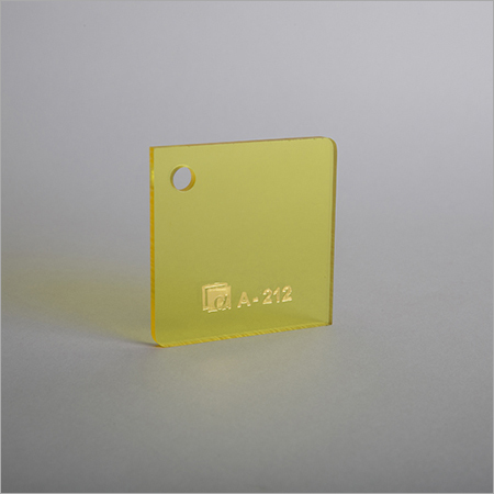 Acrylic Sheet A-212 - 4 x 6 Feet | Industrial Grade, Yellow Acrylic, Glossy Surface, Ideal for Versatile Industrial Applications