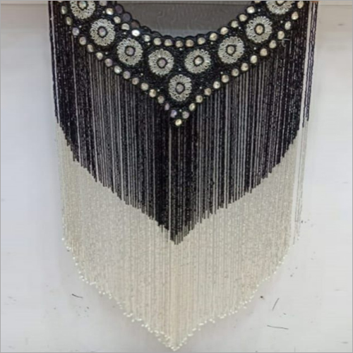 Handwork Neck - Cotton & Silk Blend , One Sided Design with Stone Accents for Unique Fashion Statement