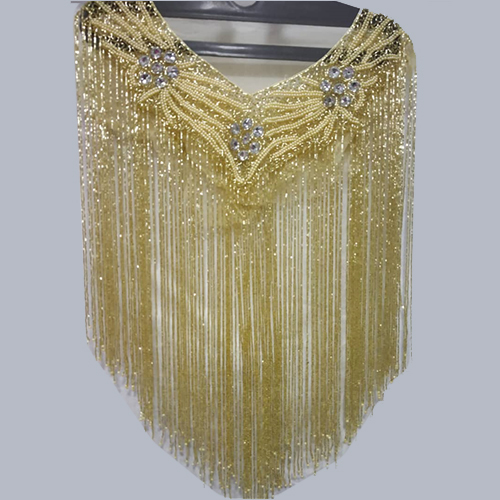 Handwork Neck - Silk with Embroidered Stone Accent | One-Sided Decoration for Elegant Styling