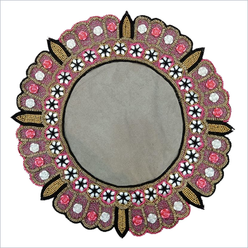 Handwork Neck - Cotton One Sided Embroidered Design | Adorned with Decorative Stones for Unique Aesthetic Appeal