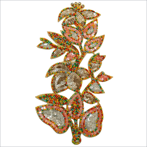 Handwork Patches - One Sided Polyester with Embroidered Patterns, Decorative Stone Accents for Unique Apparel Customization