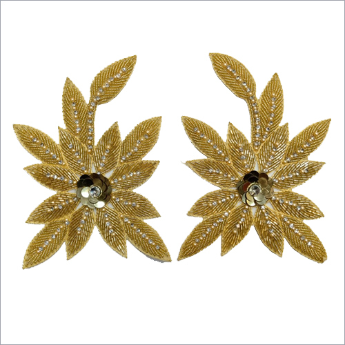 Handwork Patches - Silk Material, One-Sided Design | Embroidered Pattern with Decorative Stones