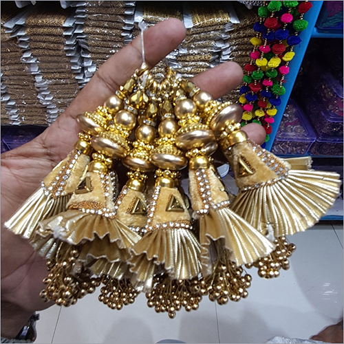 Latkan Gold Color - Nylon Material, Beads Decoration | Reversible Design for Versatile Styling
