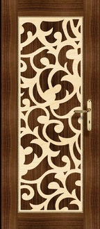 Designer Wooden Doors - Solid Wood, 80x200cm | Modern Walnut Finish, Professional Installation, 1 Year Warranty, 40kg Weight