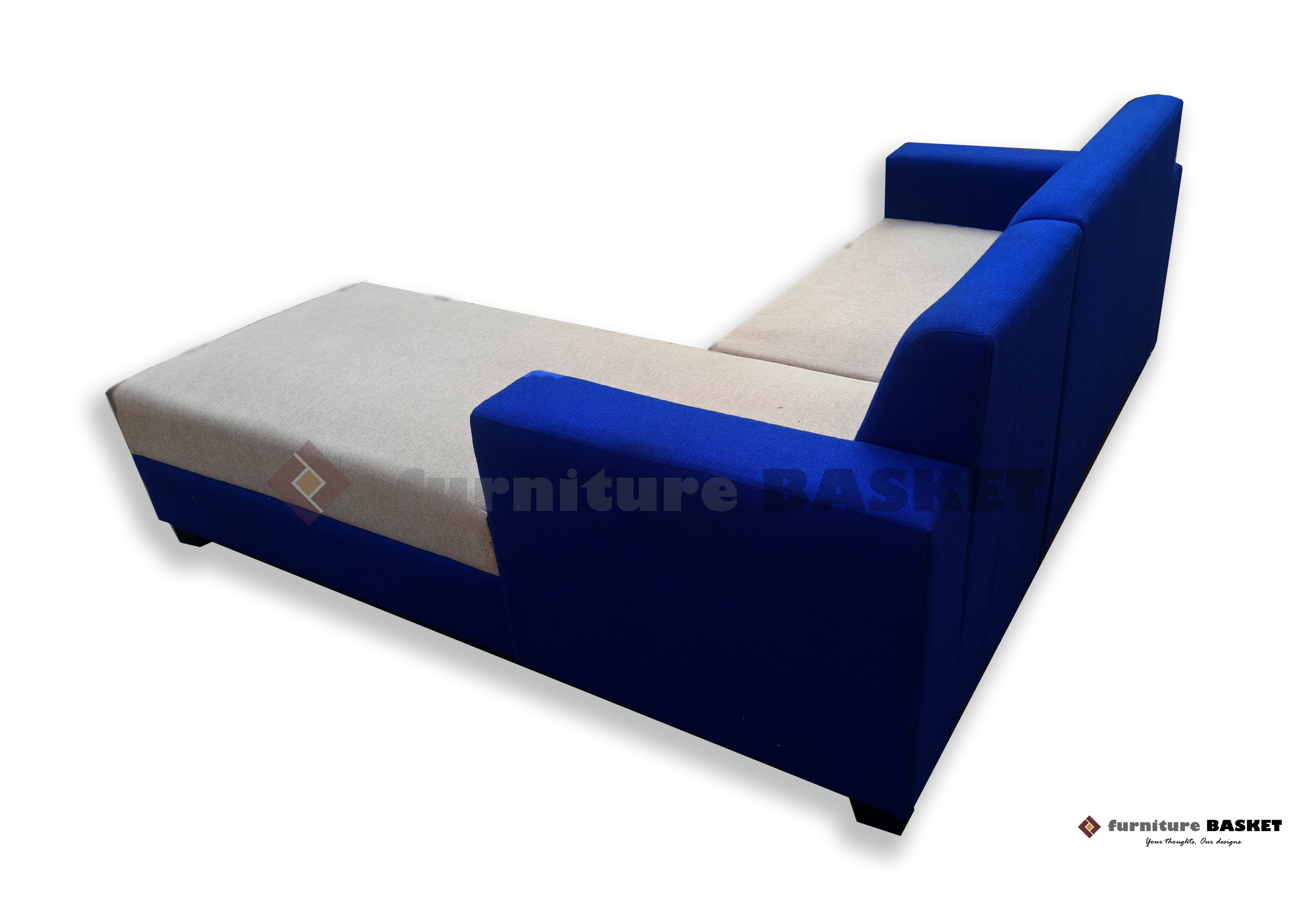 Eleve Corner Sofa - Solid Wood, L-shaped, Seating For 4 Persons | Durable, High Density Foam, Premium High Tc Fabric, European Style