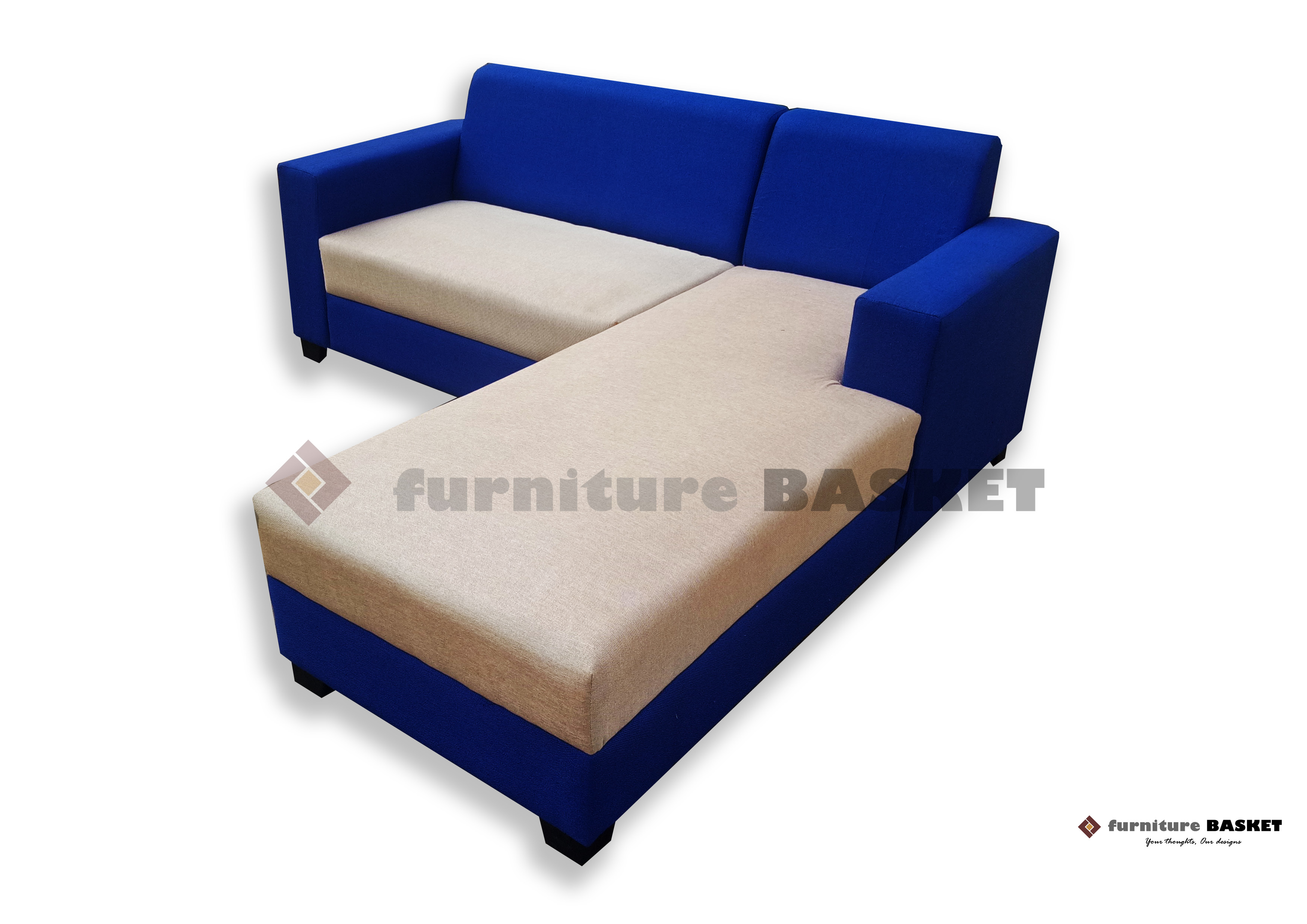 Eleve Corner Sofa - Solid Wood, L-shaped, Seating For 4 Persons | Durable, High Density Foam, Premium High Tc Fabric, European Style