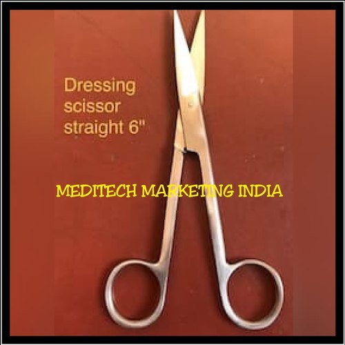 Dressing Scissors Straight - Steel Material, Size 6" & 8" | Basic Surgical Instrument for Hospital Use, Weight: 20 Grams