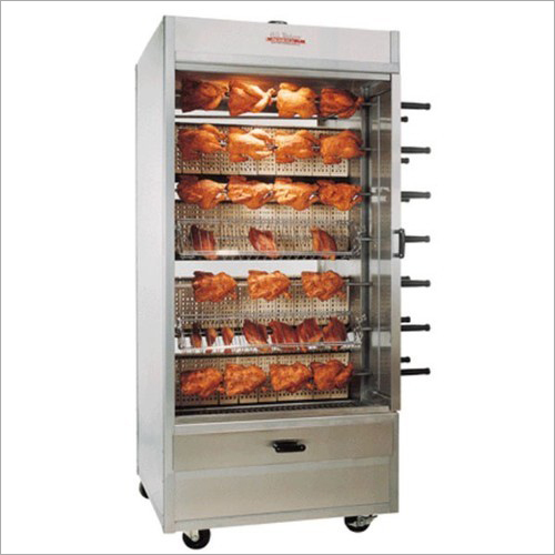 Commercial Chicken Grill Machine - Metal Construction | High Strength, Low Power Consumption, Durable Design for Hotels and Food Processing Industries