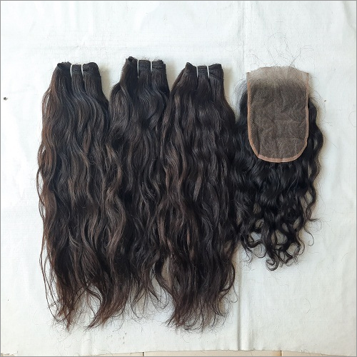 Raw Natural  Wavy Human Hair - Hair Extension Type: Weaving