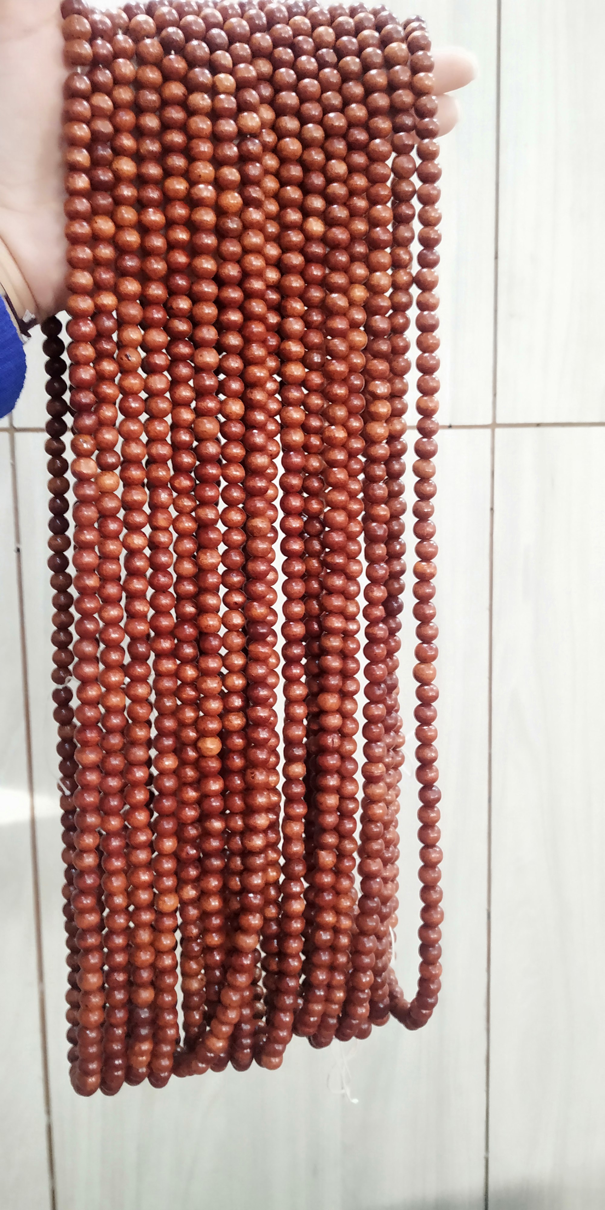 Wooden Mala Beads - 8 Mm Natural Brown Color | High-quality Spiritual Jewelry, Fast Shipping, Unisex Design