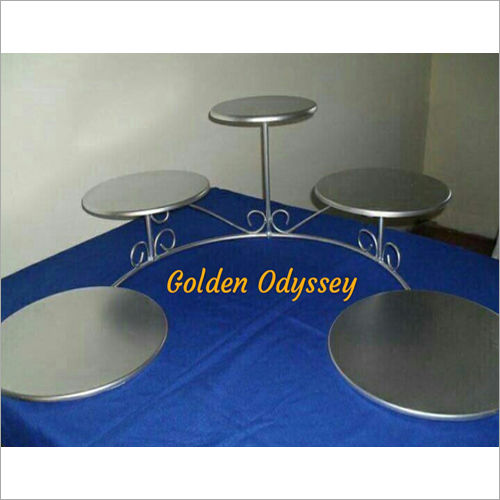 Round Or Square Metallic Cake Display Stand