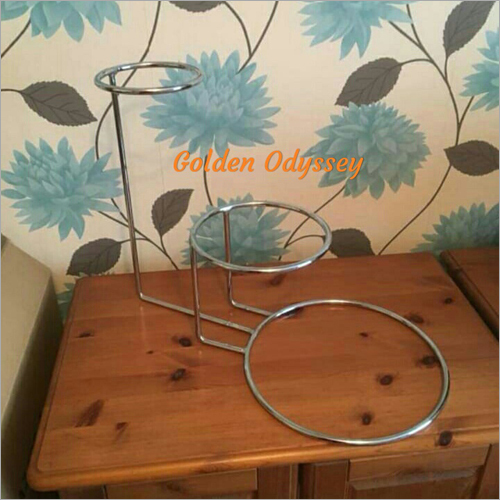 Round Or Square 3 Tier Metallic Cake Display Stand