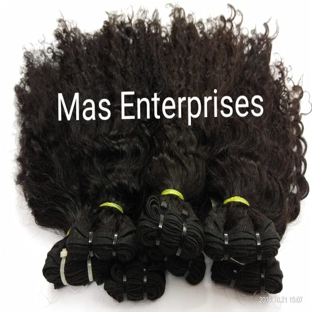 Natural Curly Single Donor Human Hair Bundle