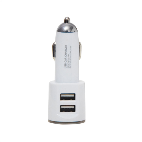 Car Charger - Plastic, 12v Output, 220v Input | Durable For Mobile And Battery Use, 6-month Warranty