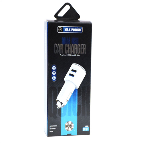 Car Charger - Plastic, 12v Output, 220v Input | Durable For Mobile And Battery Use, 6-month Warranty