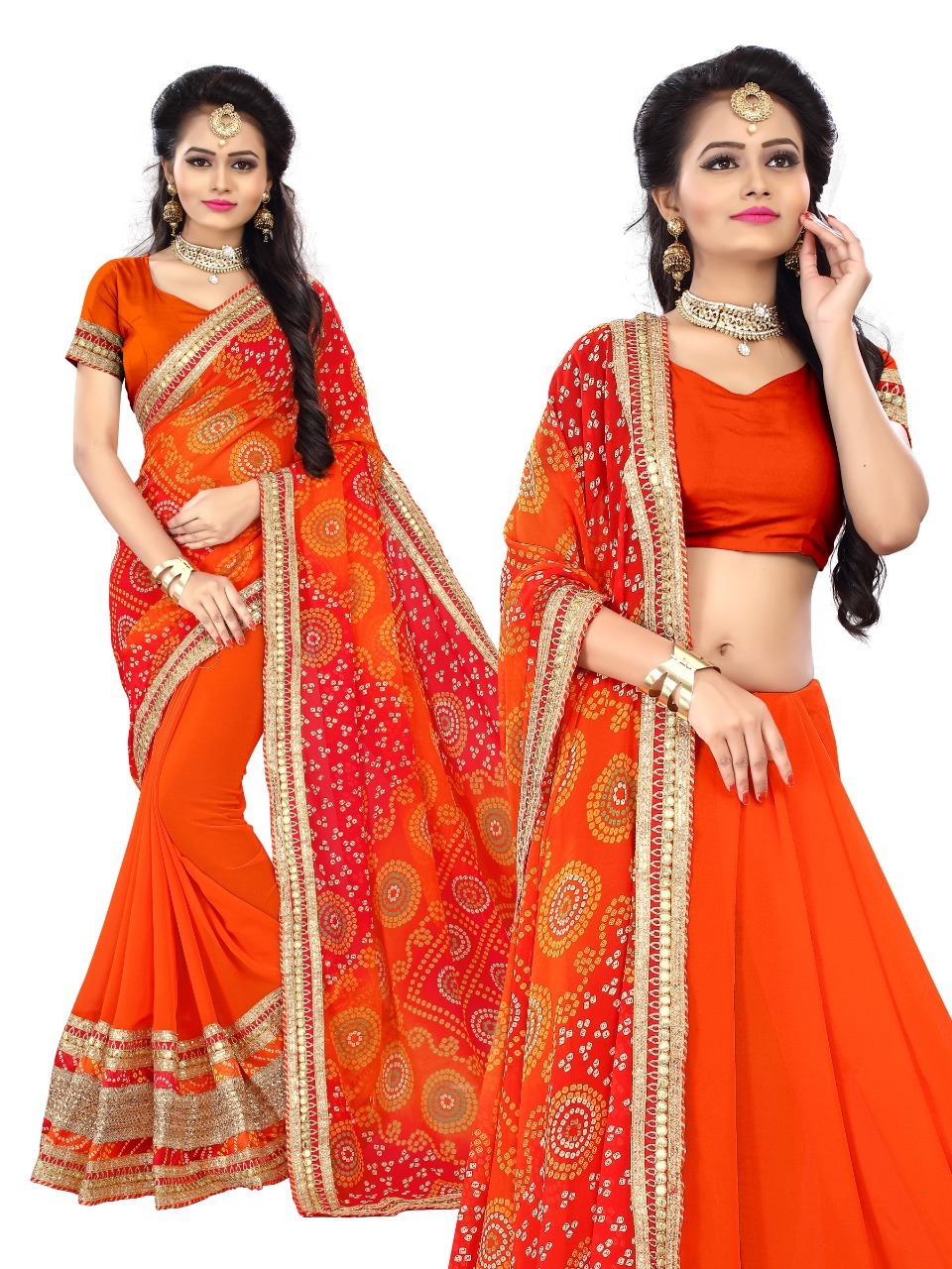 Washable Gotapatti Chiffon Work Saree