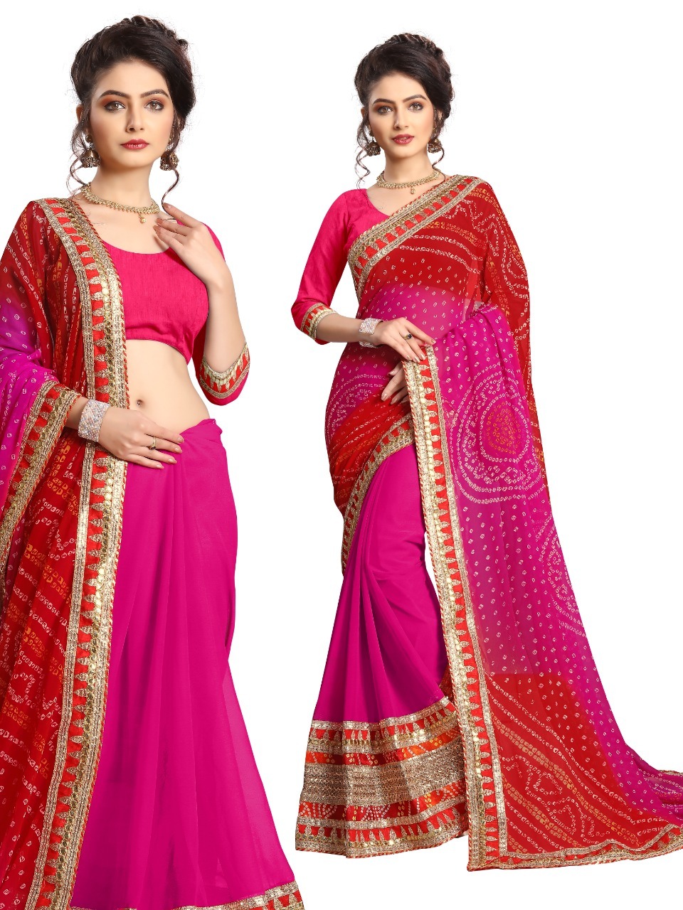 Washable Gotapatti Chiffon Work Saree