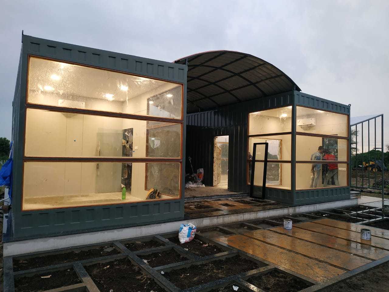 Premium Portable Builder Sales Office Cabin - Color: Blue