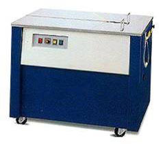 Semi-Automatic Strapping Machine - MS Body, Stainless Steel Top, 900x650x650 ft, 80kg/hr Capacity | PLC Control, 1.5 Sec. Strapping Speed, Automatic Selection Mode, One-Year Warranty