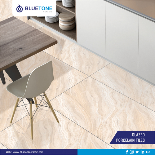 Blue Glazed Polished Porcelain Tiles 600X600 Mm