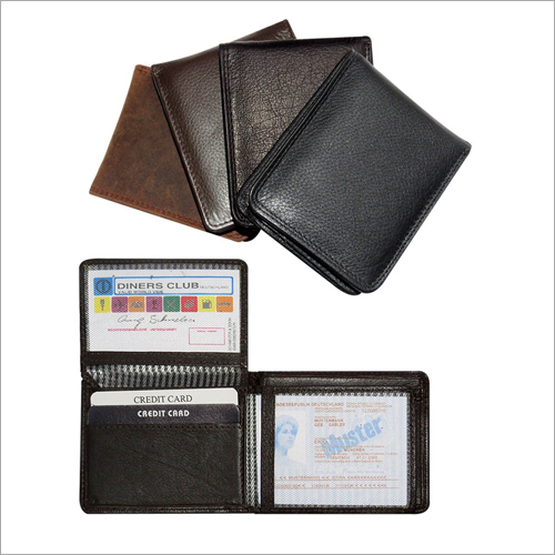 ब्लैक एंड ब्राउन मेन्स ट्राइफोल्ड लेदर वॉलेट