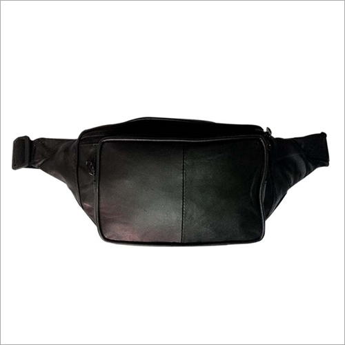 Leather Mens Black Waist Pouch