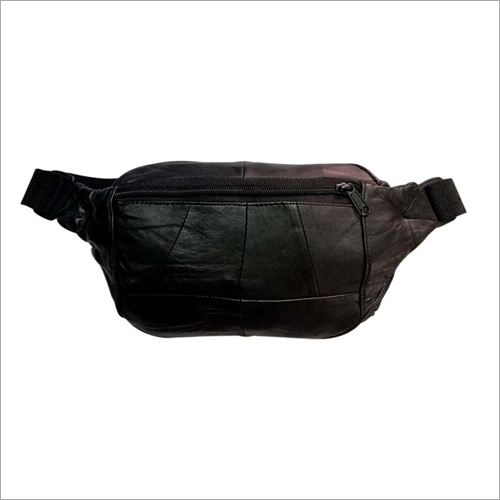 Leather Ladies Black Waist Pouch