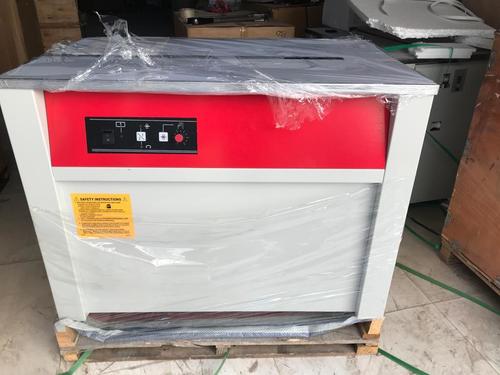 Strapping Machine - Heavy Duty Plastic Strap, 900x680x730mm Dimensions, Red and White, 1.5 sec Strapping Speed, Semi-Automatic with 100 Box Capacity