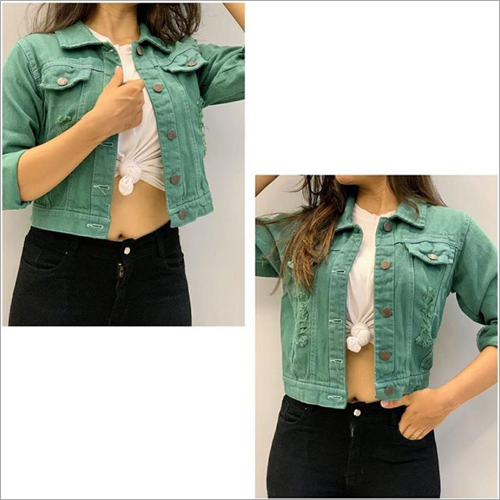 वॉशेबल लेडीज़ डिज़ाइनर डेनिम जैकेट
