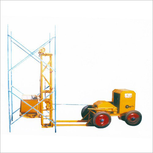 Weber Angle Type Tower Hoist - Steel, Max Height 110 Ft, Capacity 750 Kg | High Performance, Plc Control, Pneumatic Wheels