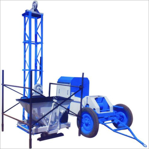 Weber Angle Type Tower Hoist - Steel, Max Height 110 Ft, Capacity 750 Kg | High Performance, Plc Control, Pneumatic Wheels